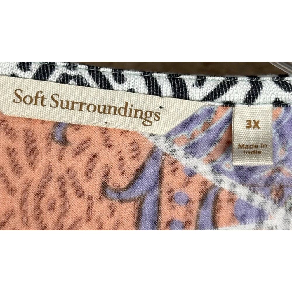 Soft Surroundings Womens 3X Longline Cardigan Kimono Duster Open Front Kimono EC - Picture 4 of 8